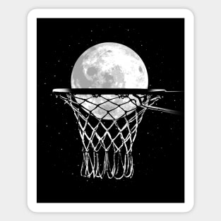 Basketball Moon Sticker